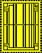 Bold Yellow Black Geometric Stripes Rug