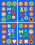 Playful Alphabet Circles Round Rug