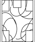 Abstract Black White Geometric Swirls Rug