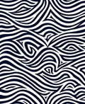 Dark Blue Swirling Abstract Stripe Rug