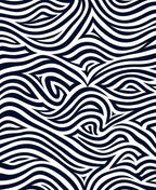 Dark Blue Swirling Abstract Stripe Rug
