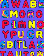 Bold Alphabetical Pop Art Rug