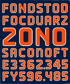 Retro Crimson Blue Alphabet Rug
