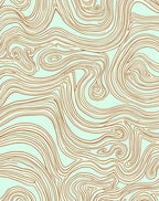 Brown Swirl Topography Abstract Rug