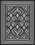 Bold Black White Geometric Abstract Rug