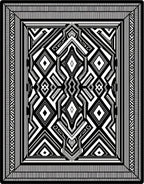 Bold Black White Geometric Abstract Rug