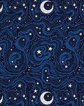 Midnight Blue Celestial Swirl Rug