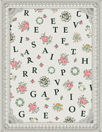 Floral Letter Arrangement Rug