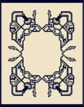 Black Cream Interlocking Geometric Scroll Rug