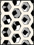Monochromatic Hexagonal Cells Abstraction Rug