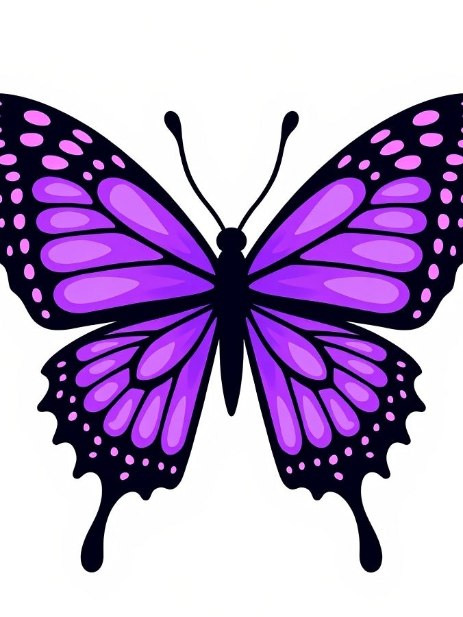 Vibrant Purple Butterfly Wing Rug