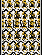 Bold Yellow Black Abstract Swirl Rug
