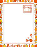 Autumn Harvest Pumpkin Leaf Garland Rug
