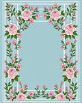 Pale Pink Rose Vine Garland Rug