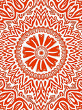 Vibrant Red Mandala Floral Rug