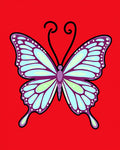 Purple Blue Butterfly Vivid Wings Rug