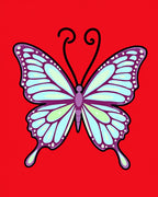 Purple Blue Butterfly Vivid Wings Rug