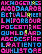 Funky Alphabet Collage Rug