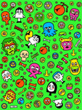 Graffiti Character Doodle Mix Rug