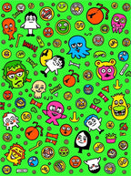 Graffiti Character Doodle Mix Rug