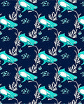 Ocean Orca Teal White Navy Rug
