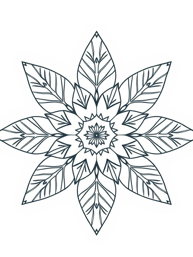 Dark Teal Floral Mandala Rug