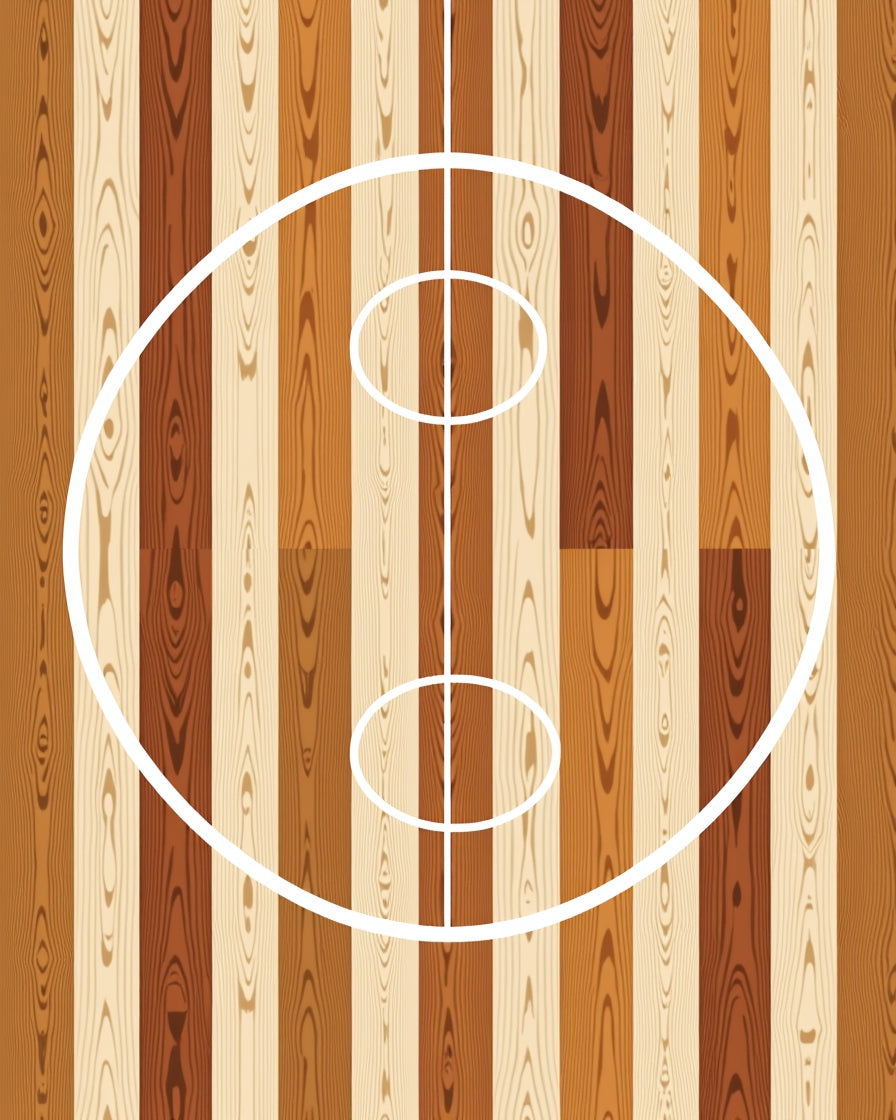 Wood Grain Hoop Court Rug