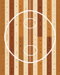 Wood Grain Hoop Court Rug