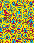 Whimsical Yellow Monster Invasion Rug