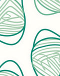 Teal Green Abstract Organic Swirls Rug