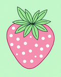 Pink Polka Dot Strawberry illustration Rug