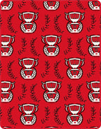 Red Trophy Laurel Wreath Repeat Rug
