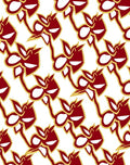 Crimson Abstract Floral Swirl Rug