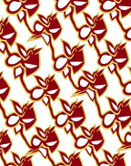 Crimson Abstract Floral Swirl Rug