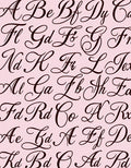 Elegant Script Alphabet Repeat Rug
