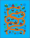 Funky Monster Race Track Rug