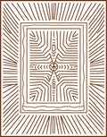 Brown Earthy Radial Sunburst Lines Rug