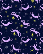 Lavender Creatures With Yellow Stars Rug