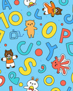 Colorful Alphabet Bears and Bunnies Rag Rug