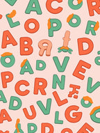 Retro Alphabet Scatter Rug