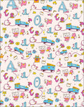 Playful Alphabet Train Kids Scene Rug