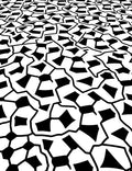 Black White Geometric Tessellation Rug