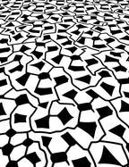 Black White Geometric Tessellation Rug