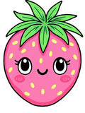 Cute Pink Strawberry Face Rug