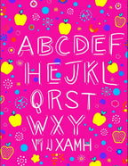 Pink Alphabet Garden Rug