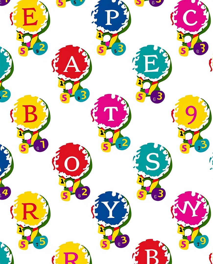 Alphabet Roller Skate Art Print Rug