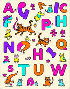 Cute Cartoon Alphabet Cats Rug