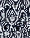 Ink Black White Flowing Waves Rug
