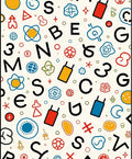 Whimsical Vintage Alphabet Playful Shapes Rug