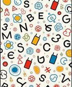 Whimsical Vintage Alphabet Playful Shapes Rug